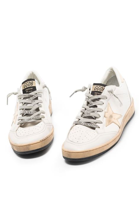 Sneakers ball star in bianco e oro - GOLDEN GOOSE donna GOLDEN GOOSE | GWF00117F00078380608